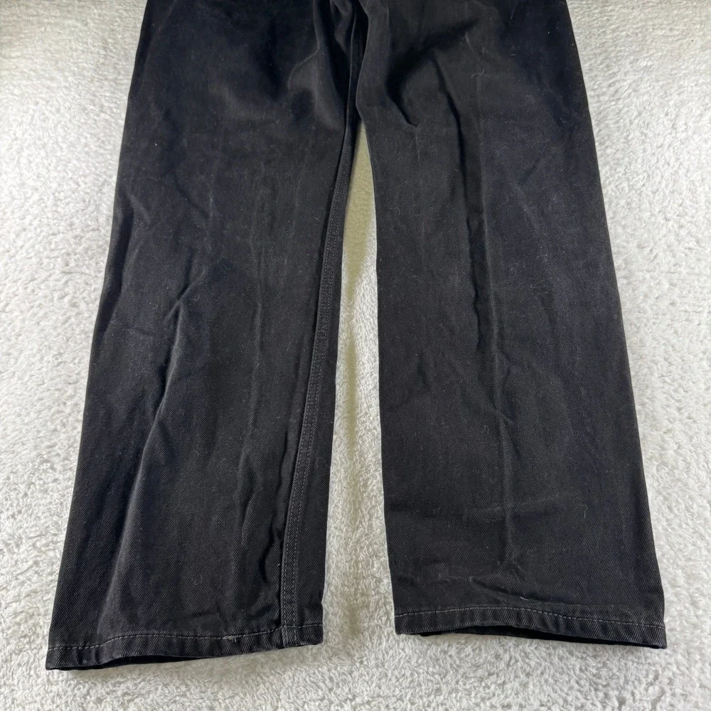 Levi's 505 38x30 Regular Fit Straight Leg Denim‎ Jeans Pants Men's Black Clean